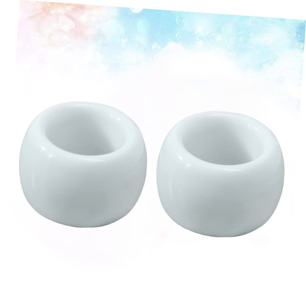 2-Pack White Ceramic Electric Toothbrush Holder Stand S2874