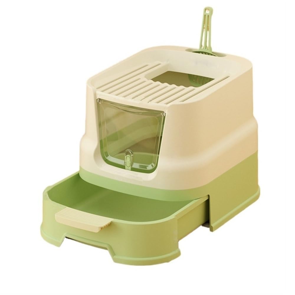 Enclosed Top-Entry Cat Litter Box with Scoop T93103