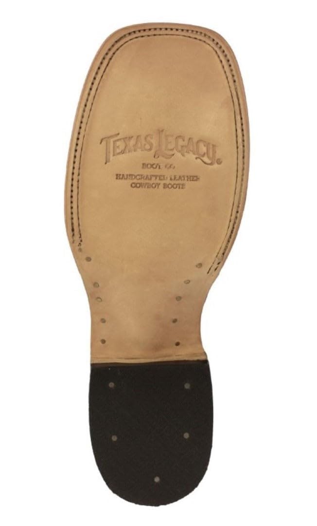 Red Ostrich Quill Print Leather Square Toe Western Cowboy Boots V2623