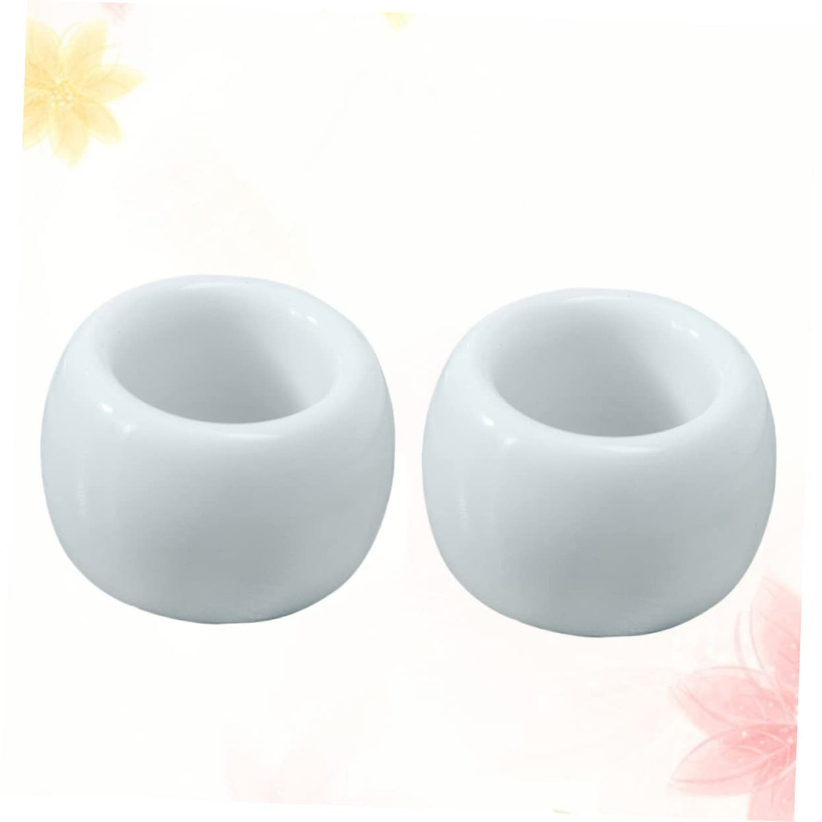 2-Pack White Ceramic Electric Toothbrush Holder Stand S2874