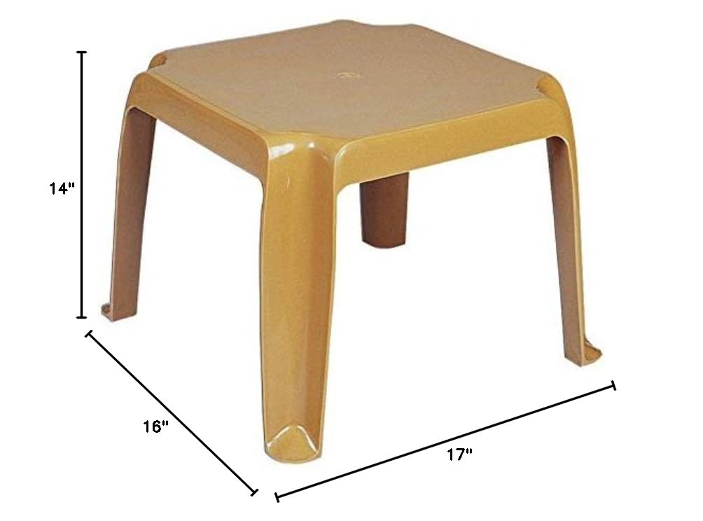 Teak Brown Patio End Table Set of 2 U13133