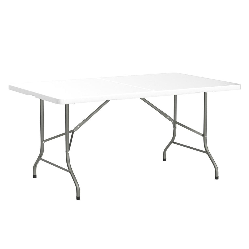 6ft White Plastic Folding Table P240496