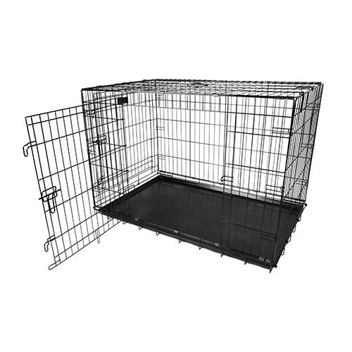 48 Inch Folding Metal Pet Cage with Tray C36418