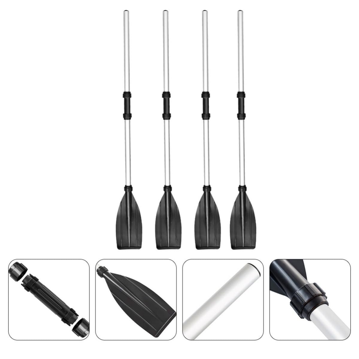 Boat Paddle Detachable Aluminum Alloy 2 Pairs R446426