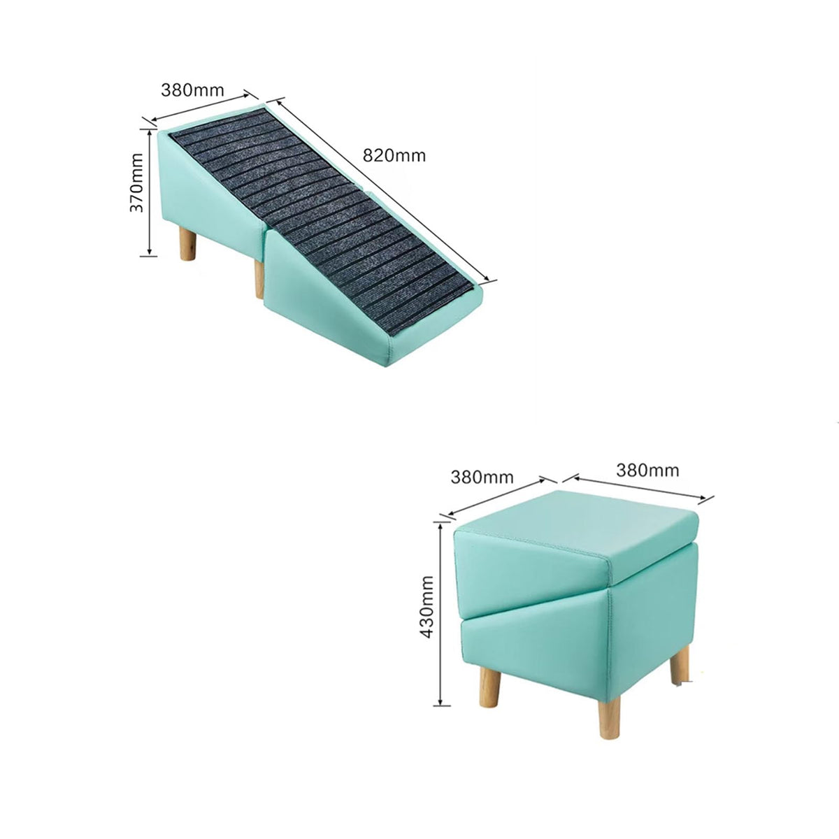 Foldable Pet Dog Ramp with Non-Slip Mat W644550