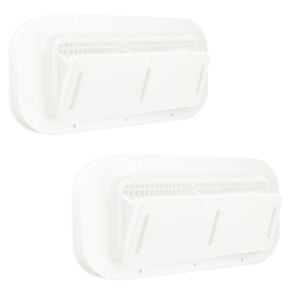 Two Way Plastic Vent with Trim Ring and Built-in Screen, 2 Pack, White U40102