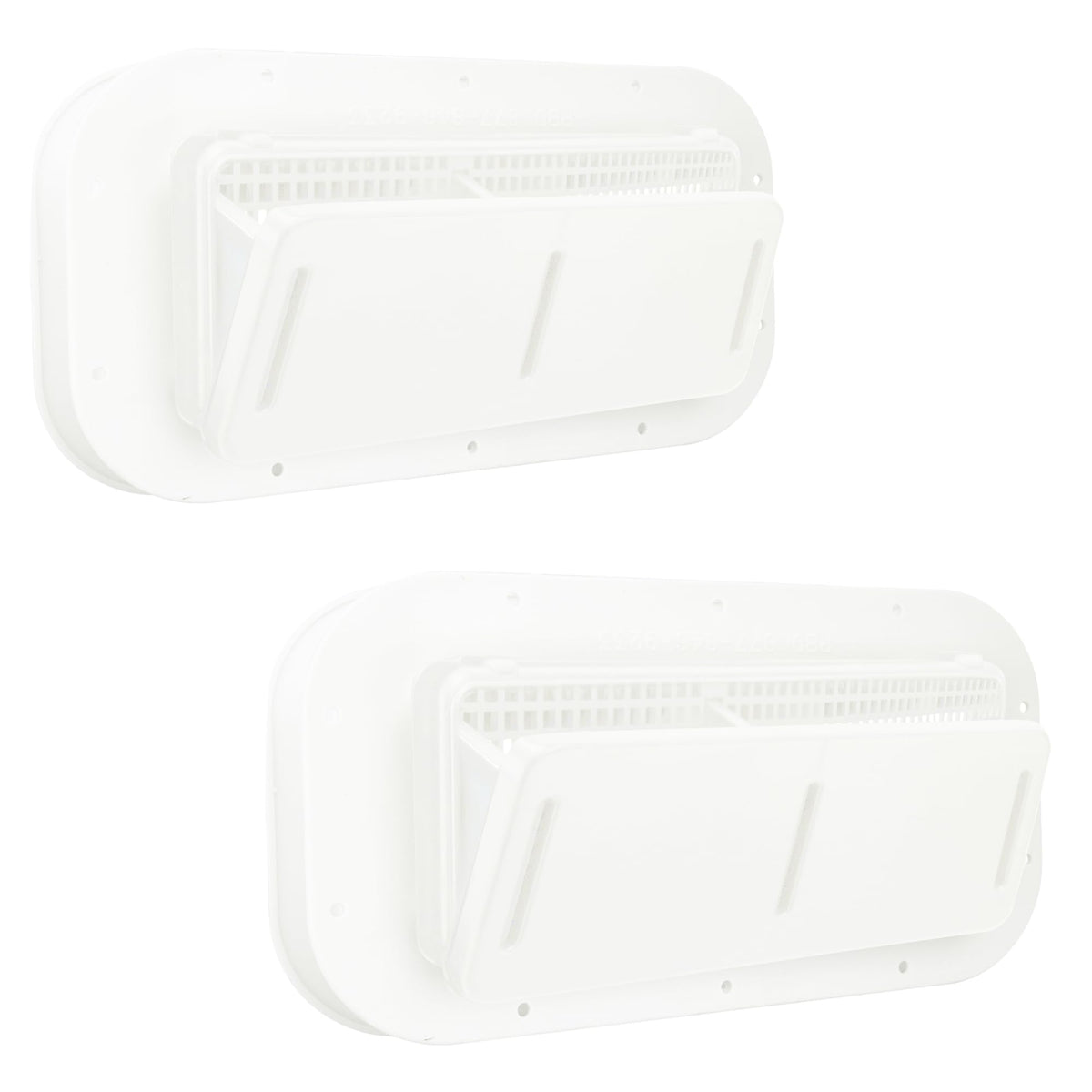 Two Way Plastic Vent with Trim Ring and Built-in Screen, 2 Pack, White U40102