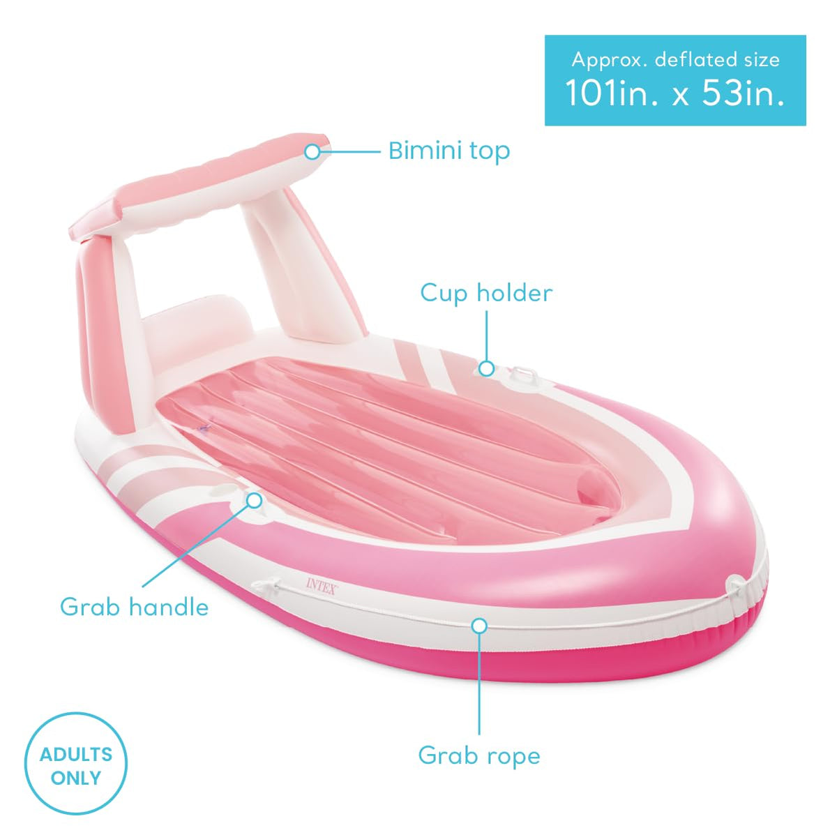 Inflatable Pool Float with 2 Cup Holders P734
