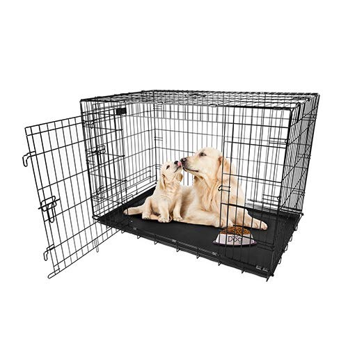 48 Inch Folding Metal Pet Cage with Tray C36418