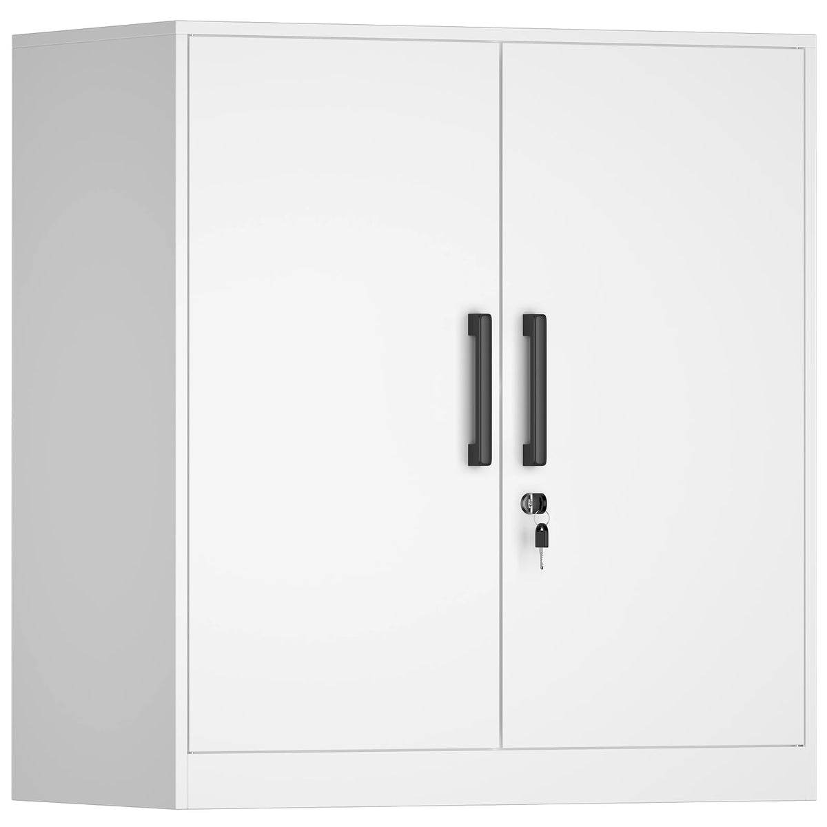 White Metal Wall Cabinet with Adjustable Shelf H5545