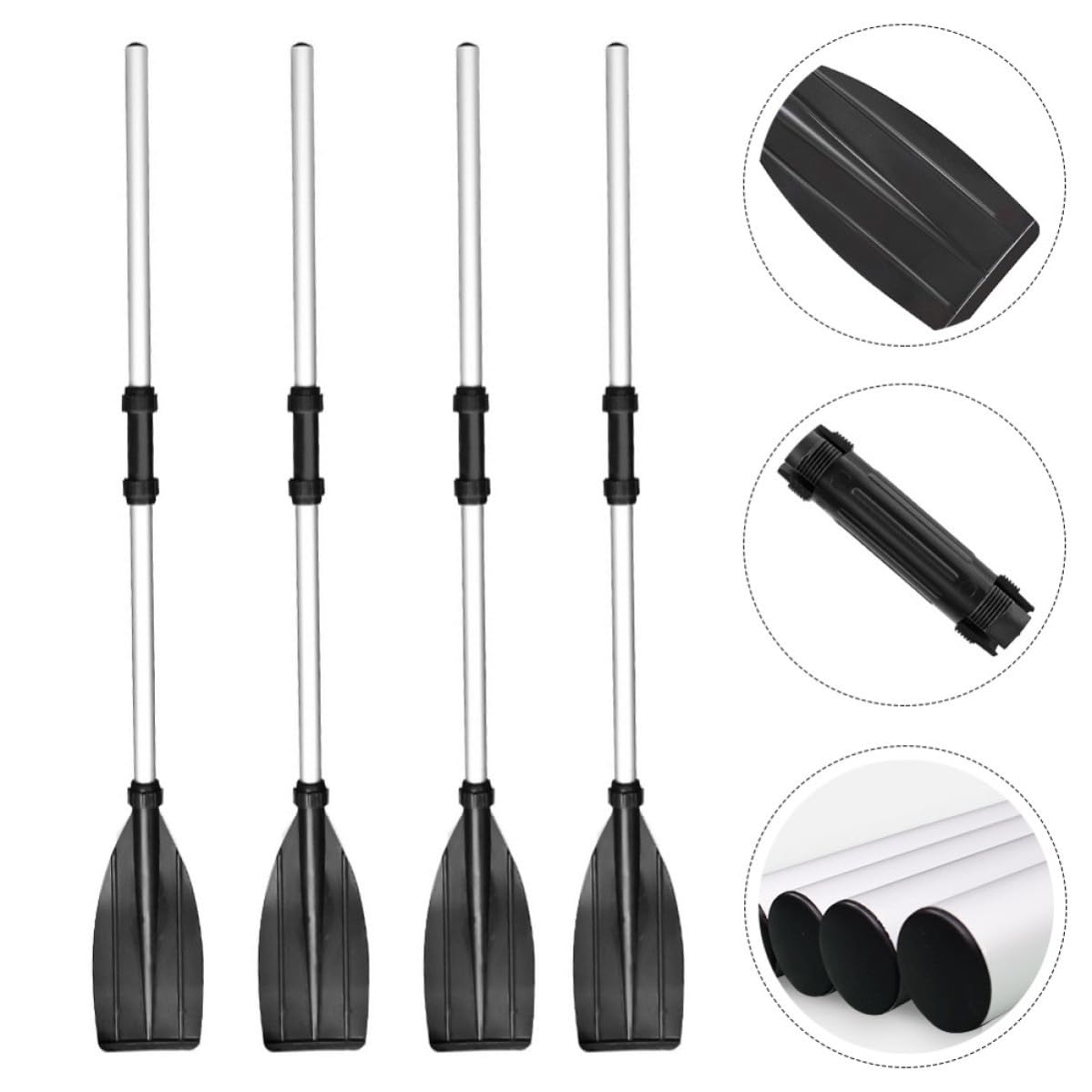 Boat Paddle Detachable Aluminum Alloy 2 Pairs R446426