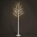 8 Ft White Pre-Lit Birch Tree with 132 Warm White LED R595