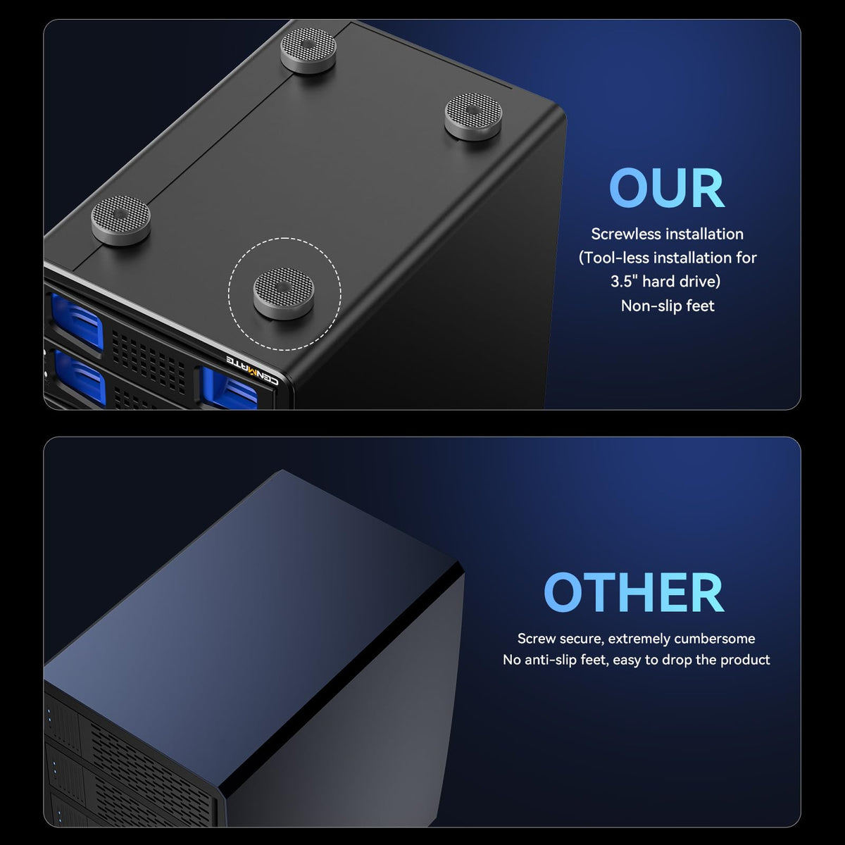 Aluminum 8 Bay Hard Drive Enclosure with Cooling Fan R842253