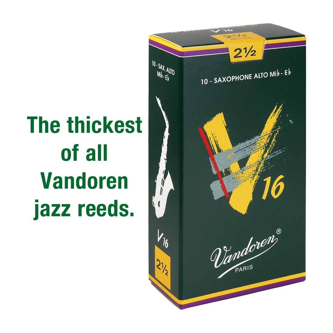 Alto Sax V16 Reeds Strength 2.5 Box of 10 Z2371