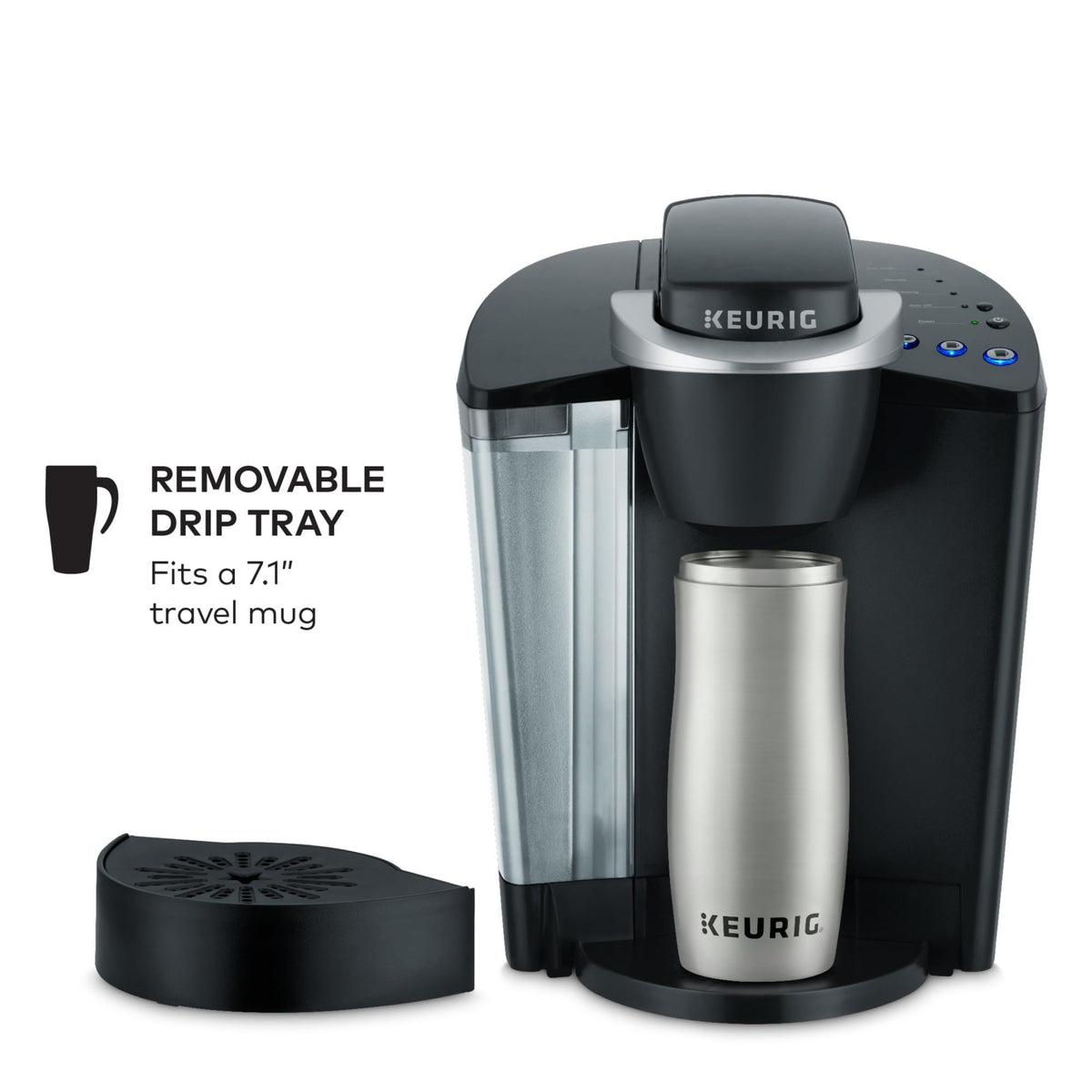 Single Serve K-Cup Pod Coffee Maker with 3 Brew Sizes, Black G292821