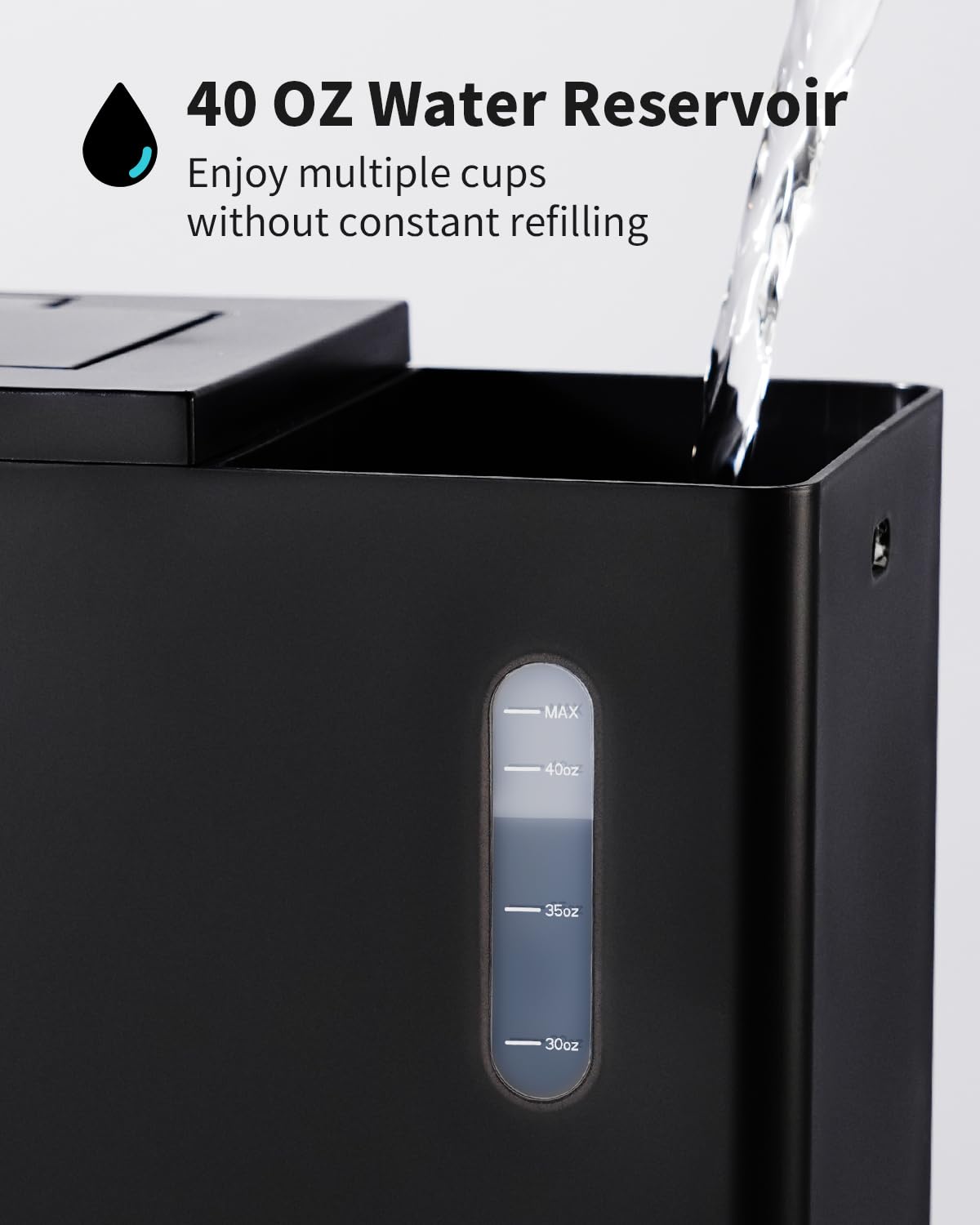 Black Single Serve Coffee Maker with 40oz Water Tank J3503