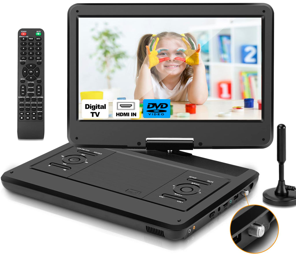 16.5" Portable TV/DVD Player Combo with 14.0" HD Swivel Screen J890