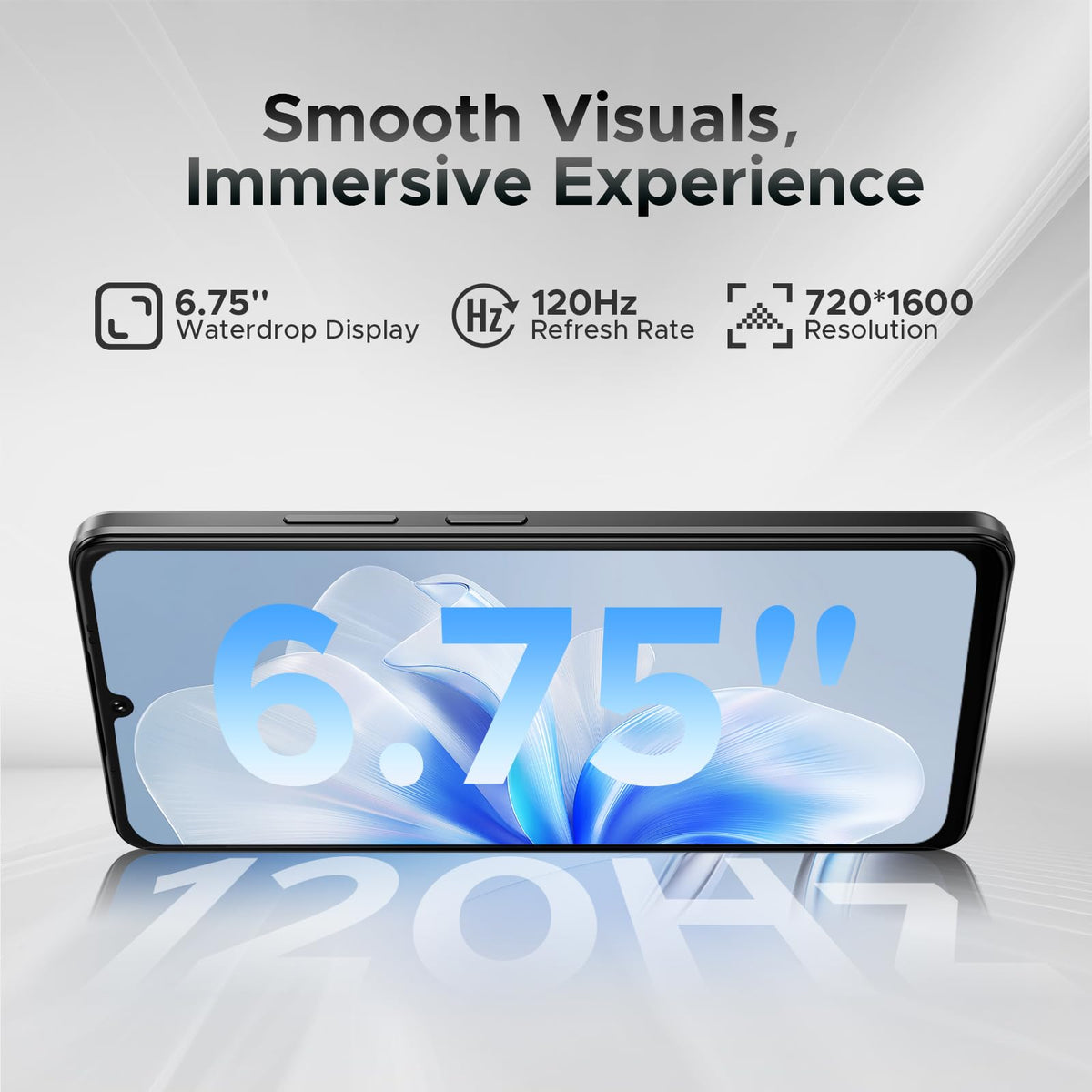 5G Unlocked Android Smartphone 32GB+128GB 6.75" 120Hz Dual SIM 6250mAh Q28993