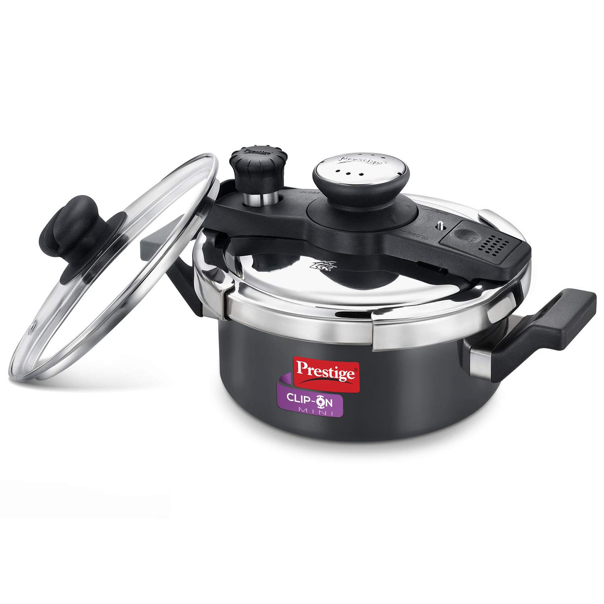 2 L Hard Anodised Pressure Cooker with Glass Lid F4419