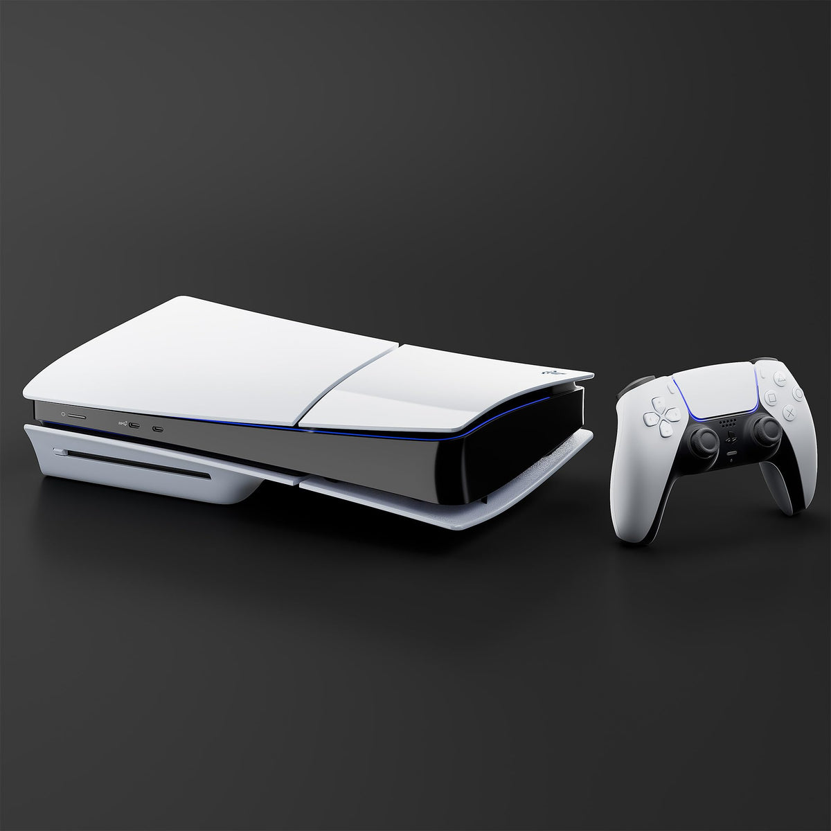White 2TB SSD PlayStation 5 Slim Disc Gaming Console Bundle with Wireless Controller I182