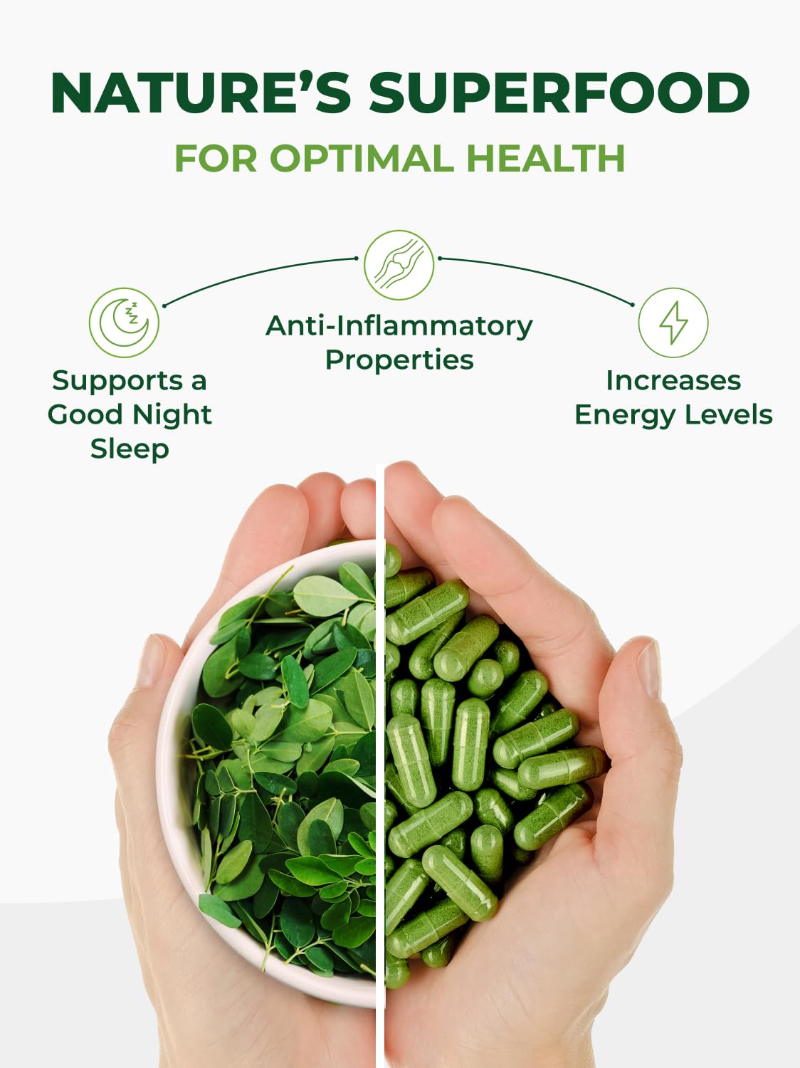 Organic Moringa Capsules 120ct 500mg G1390