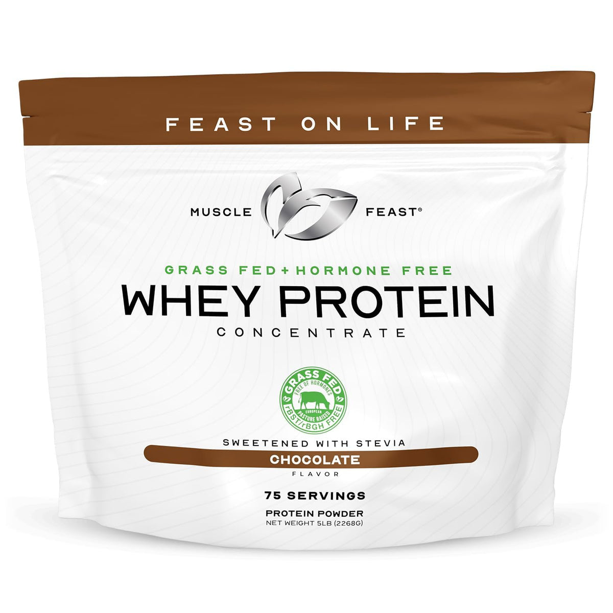 Grass-Fed Whey Protein Concentrate Powder, Chocolate (5lb) D3814