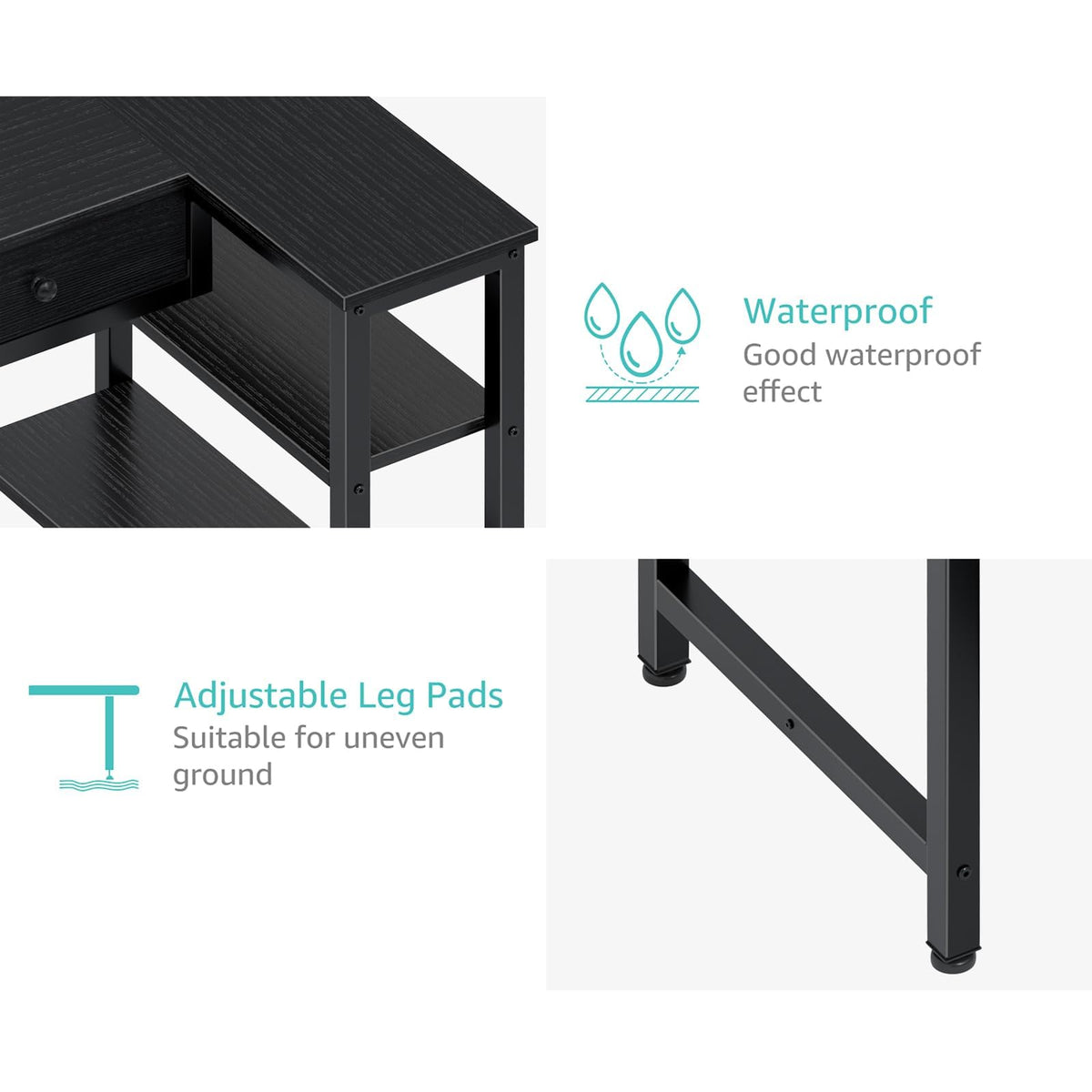 Black Corner Desk E74833