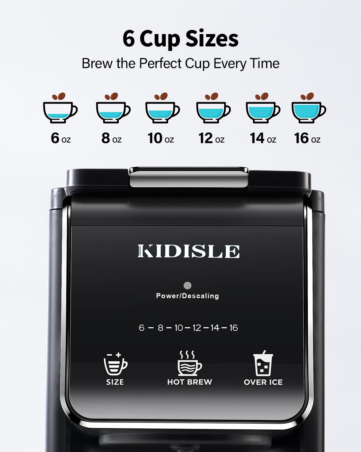 Black Single Serve Coffee Maker with 40oz Water Tank J3503