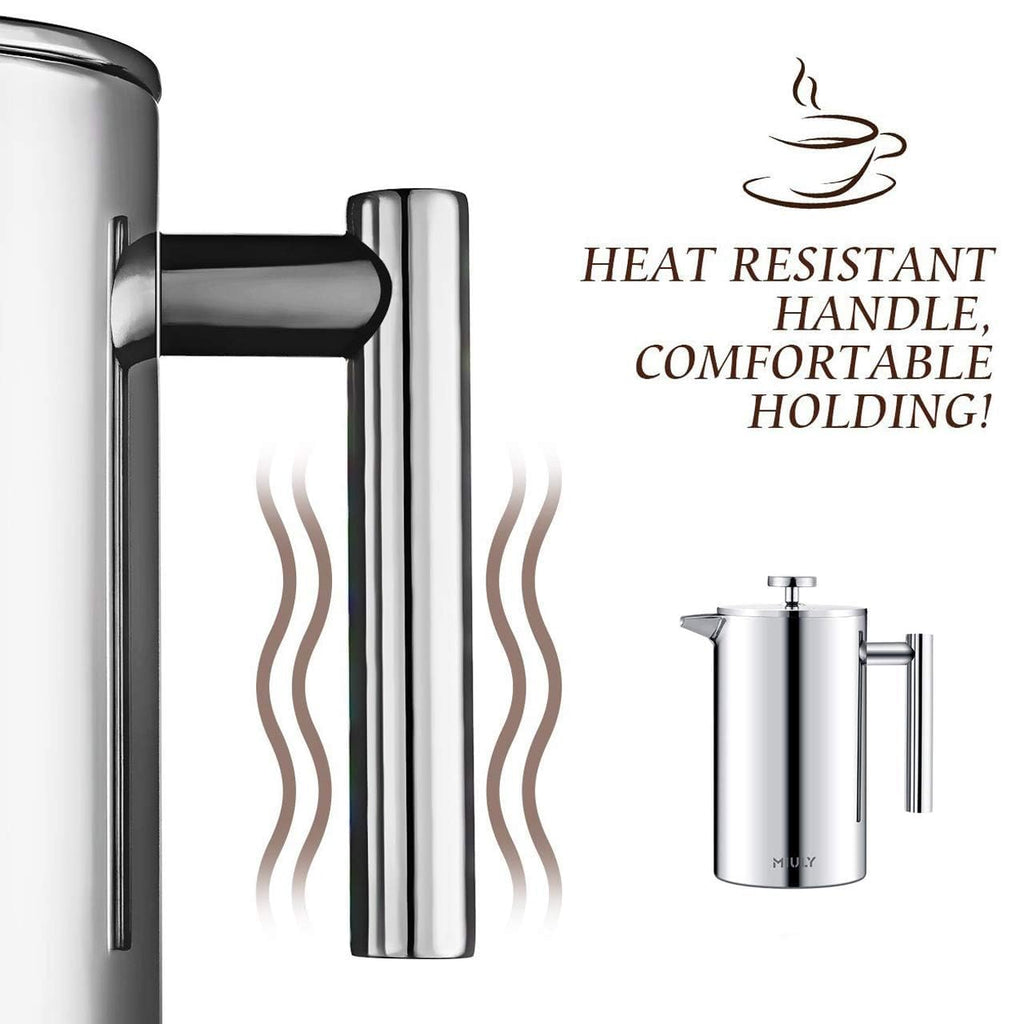 Small 12oz Stainless Steel Insulated French Press Y64947