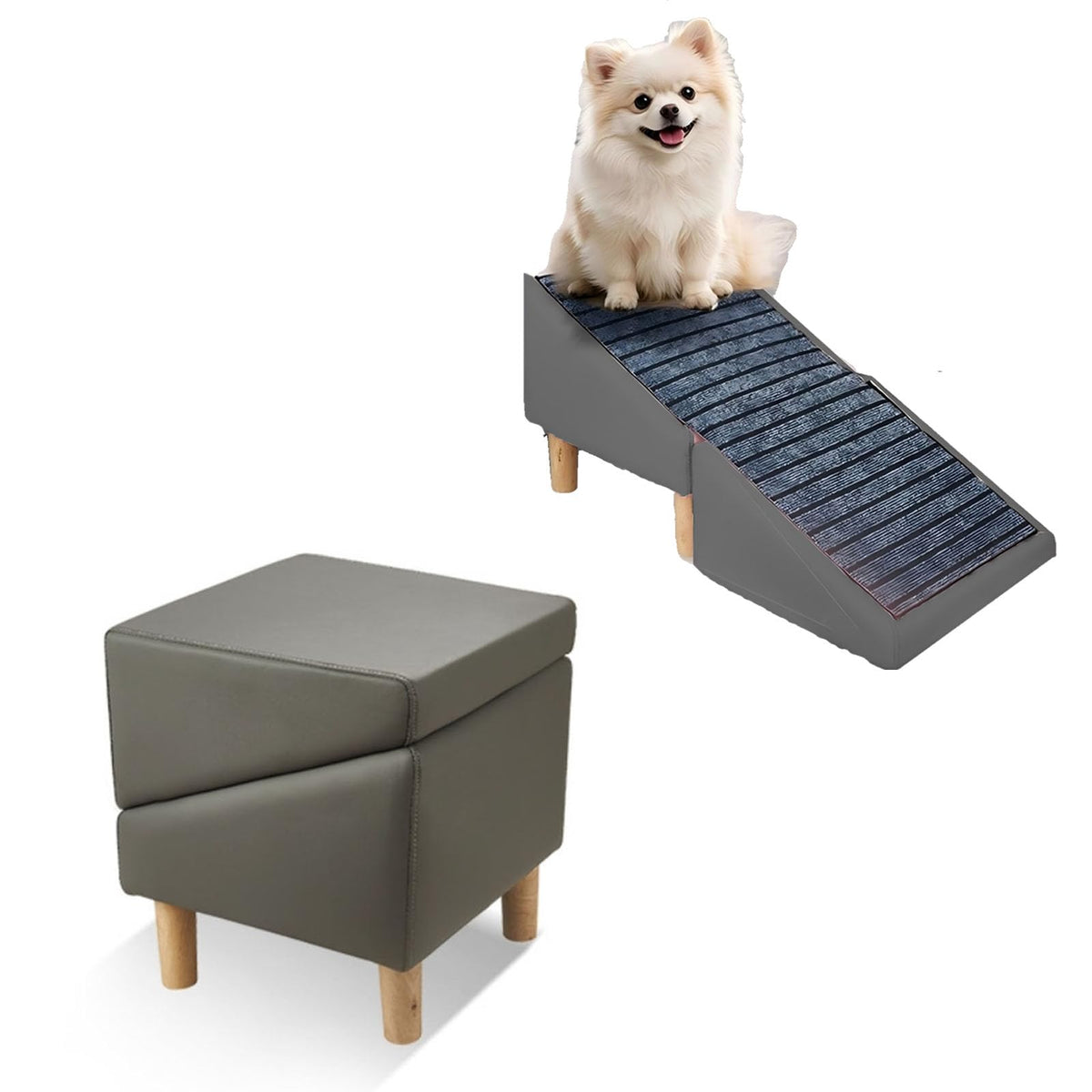 Foldable Pet Dog Ramp with Non-Slip Mat W644550
