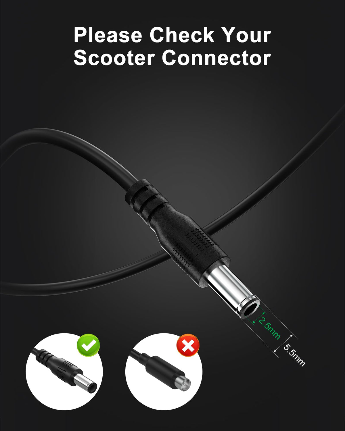 42V 2A Electric Scooter Charger with LED Indicator F479211
