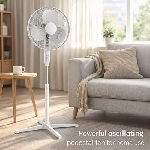 16 Inch Oscillating Pedestal Fan with Remote X46411