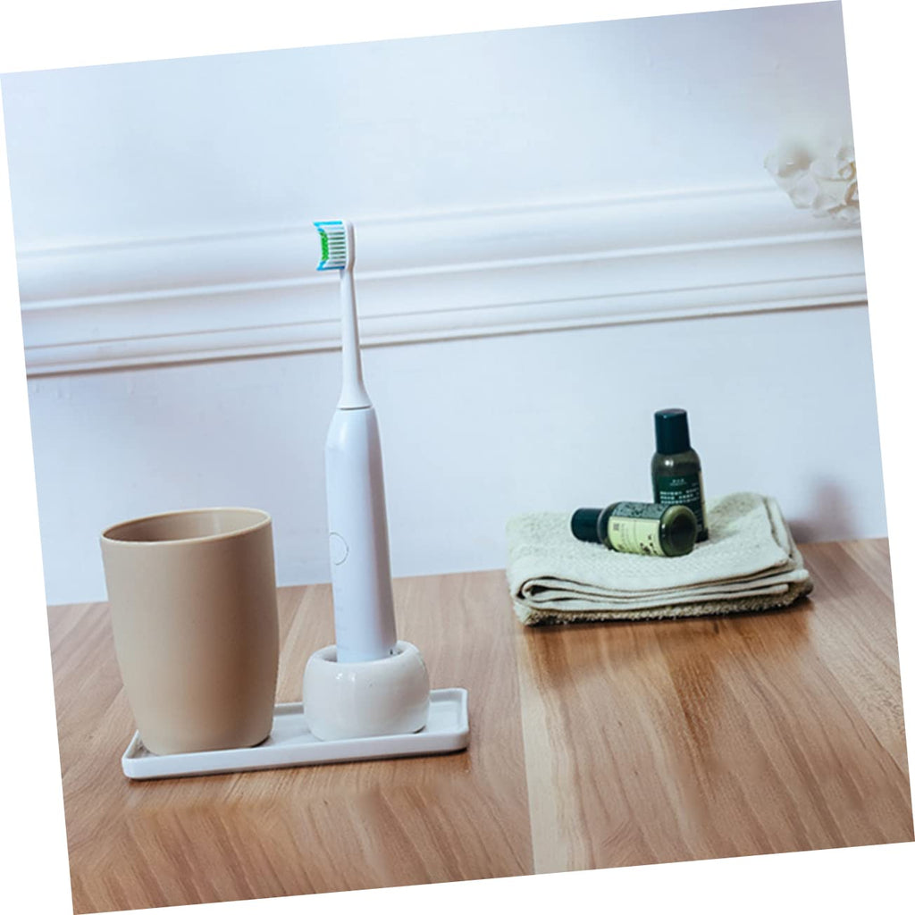 2-Pack White Ceramic Electric Toothbrush Holder Stand S2874