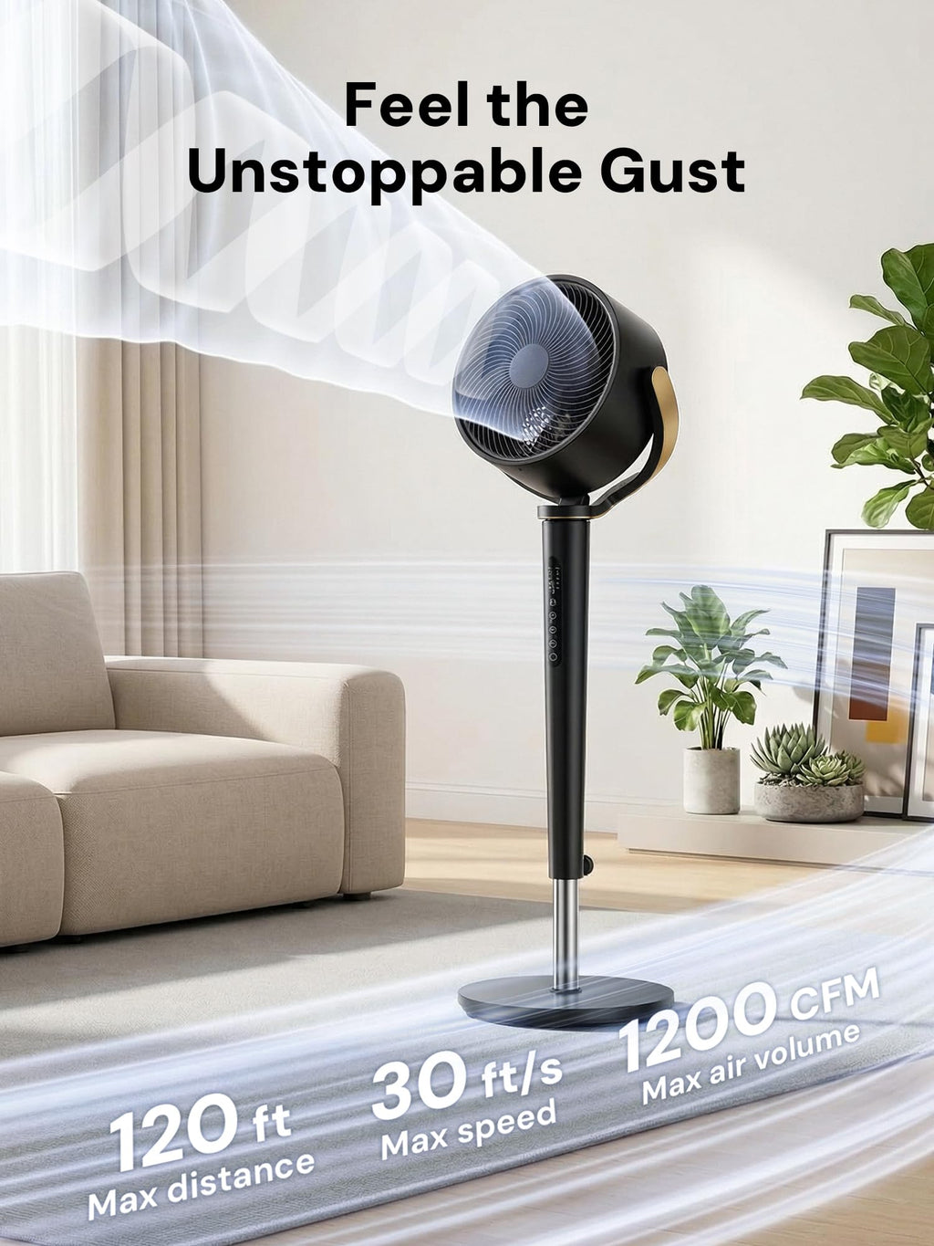 Smart 3D Oscillating Pedestal Fan with Remote A85349