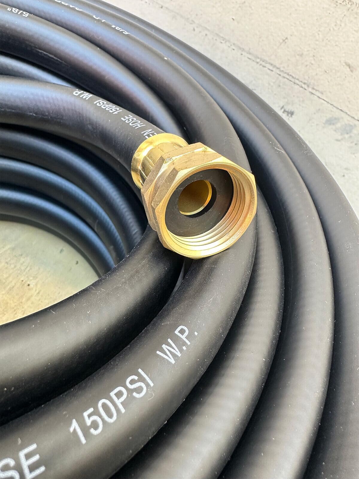 100 ft x 5/8" Black Rubber Garden Hose M777