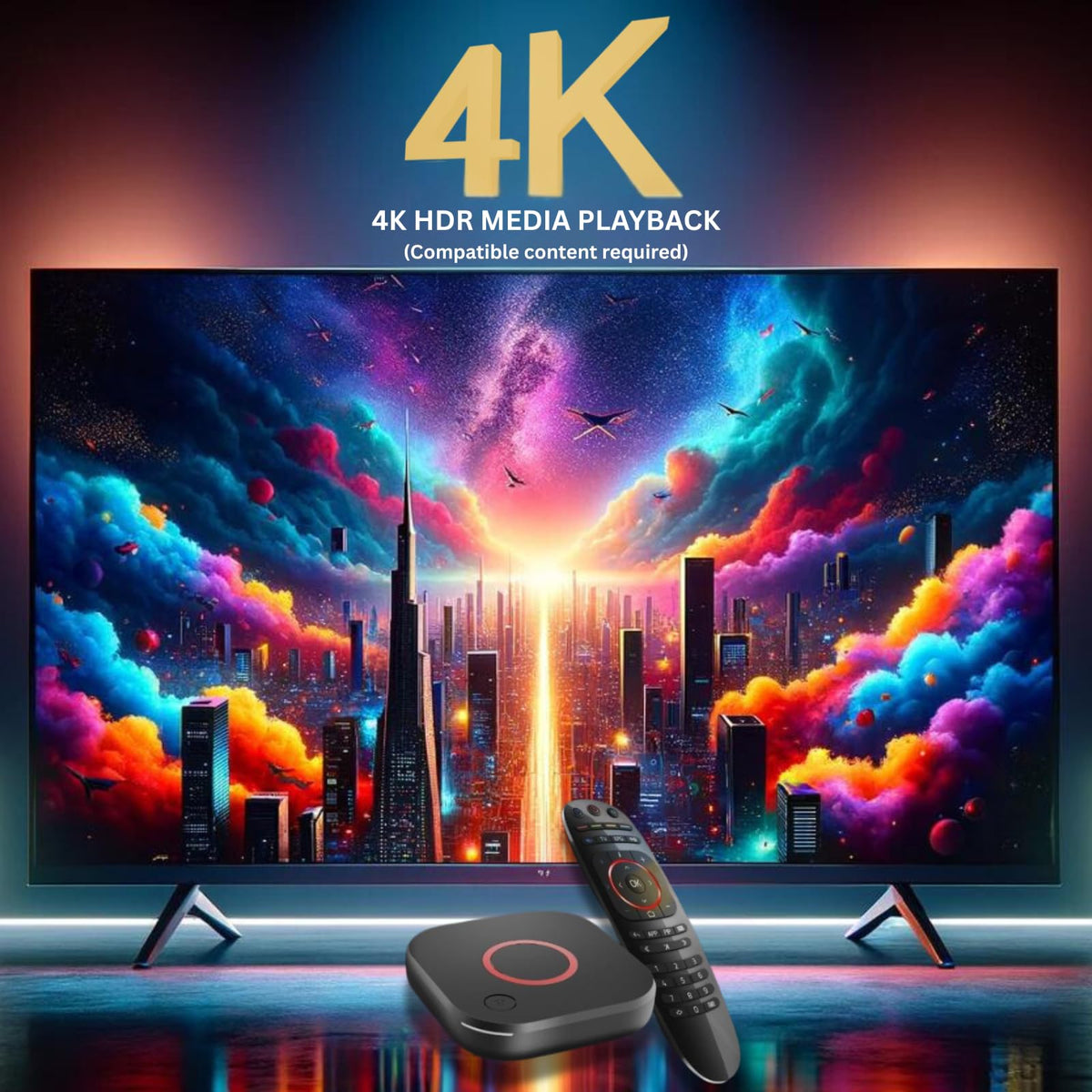 4K HDR TV Streaming Device with 1GB DDR4 RAM 4GB Flash Memory Dual-Band WiFi I788