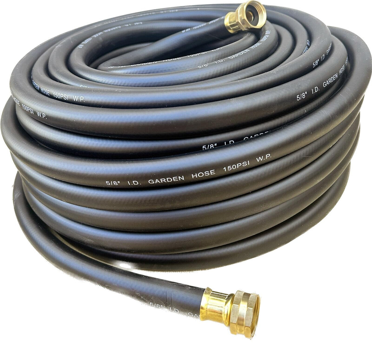 100 ft x 5/8" Black Rubber Garden Hose M777