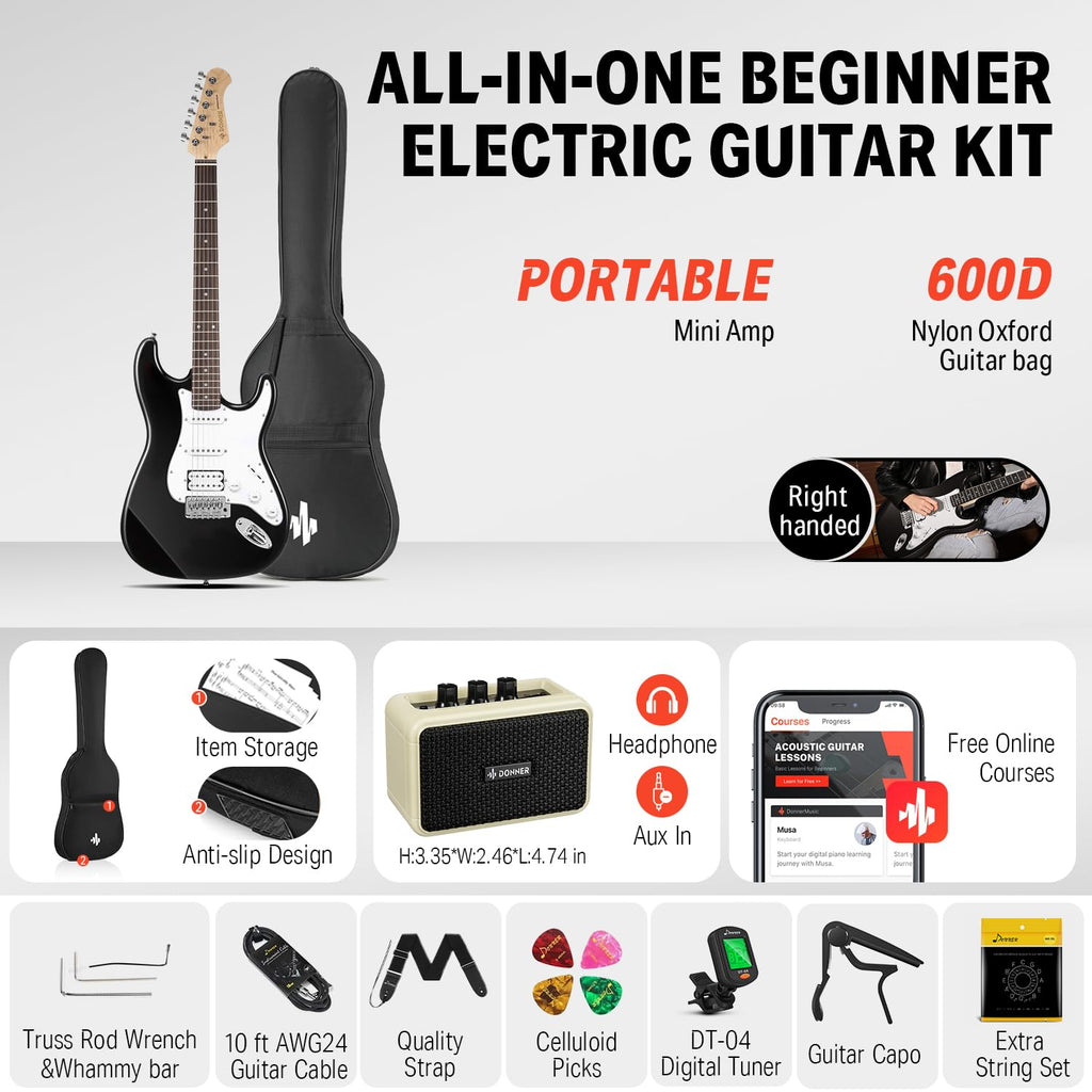 39 Inch Electric Guitar Beginner Kit Q2834