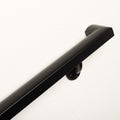 Aluminum Handrail Kit with Wall Mount Brackets, Black Textured, 3' Length N653667