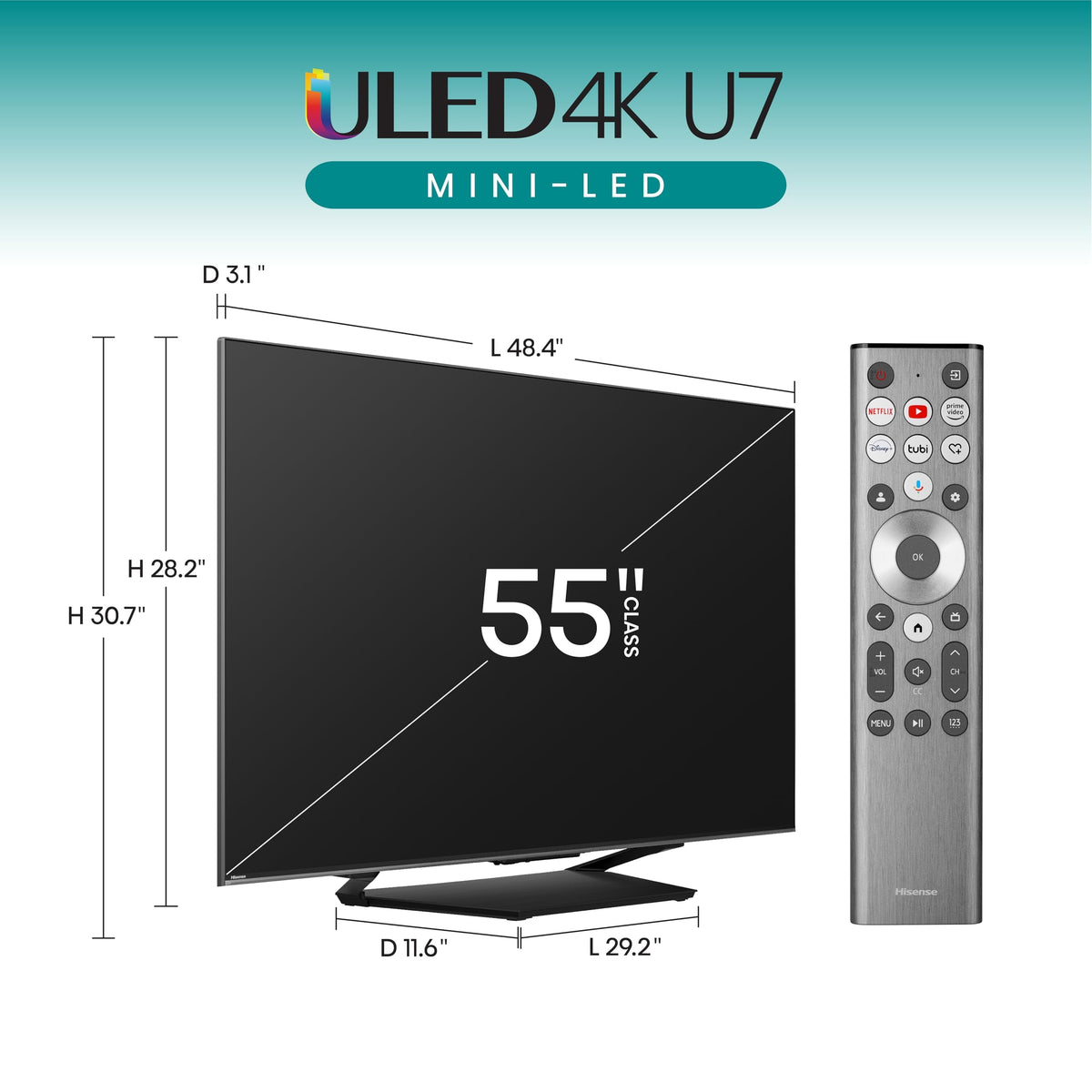 55-Inch Mini-LED ULED 4K UHD Google Smart TV U171