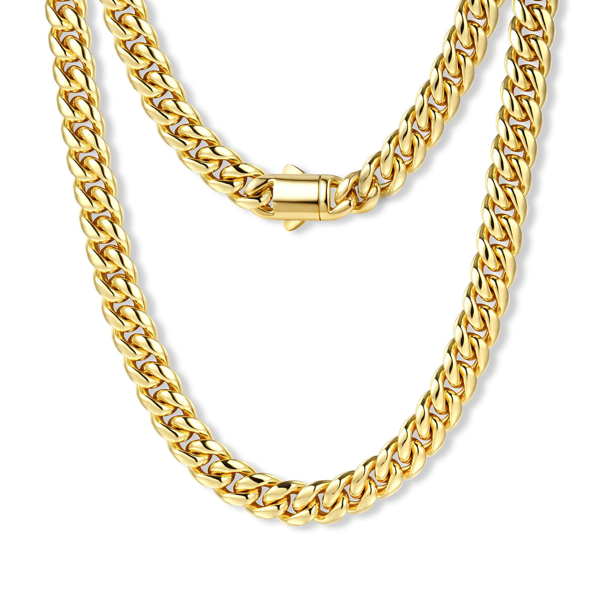 Gold Cuban Link Chain 5-14mm Stainless Steel K190