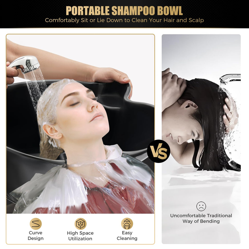 Portable Shampoo Bowl with Adjustable Height I485547