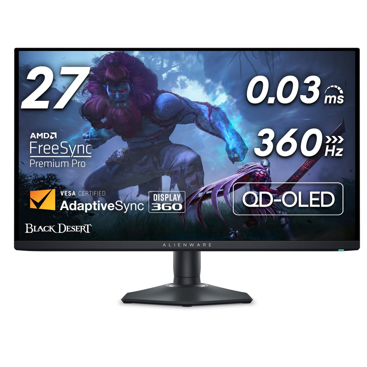 OLED Gaming Monitor 26.7-inch WQHD 360Hz Black O475