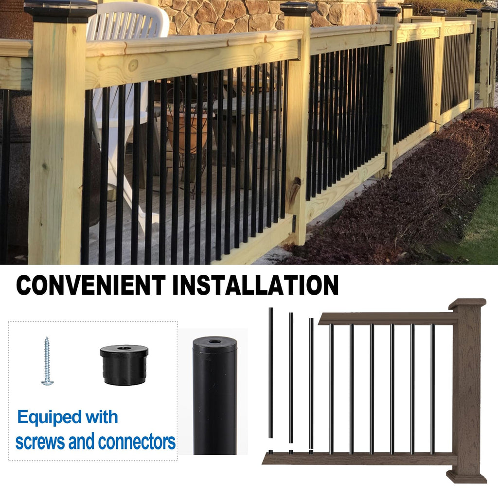 51 Pack 36" Black Aluminum Deck Balusters H308861