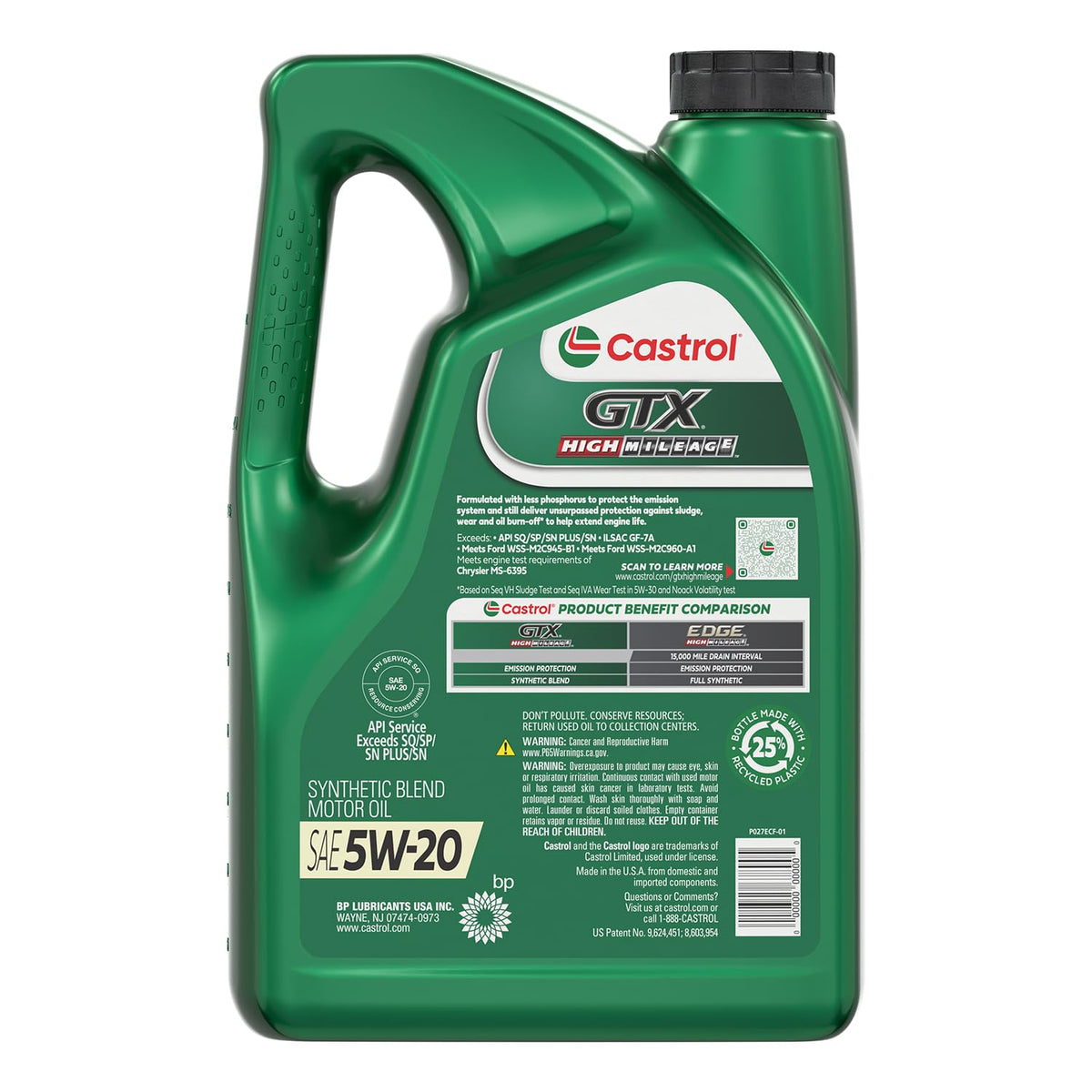5W-20 Synthetic Blend Motor Oil, 5 Quarts V2172
