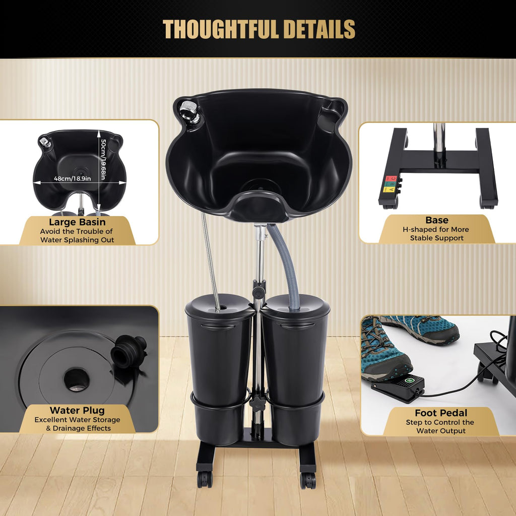 Portable Shampoo Bowl with Adjustable Height I485547