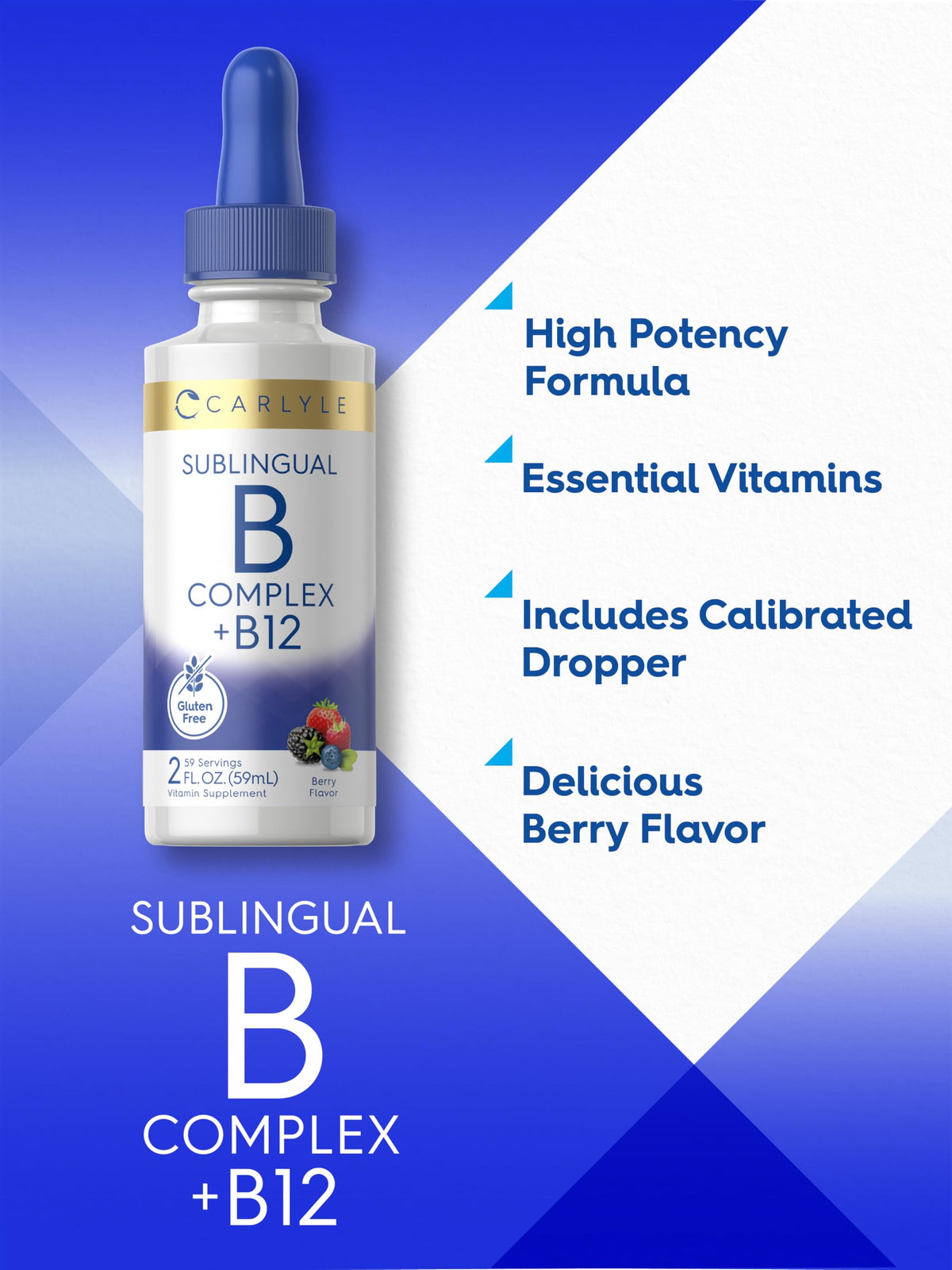Vitamin B Complex Sublingual Liquid Drops 2 fl oz I701778