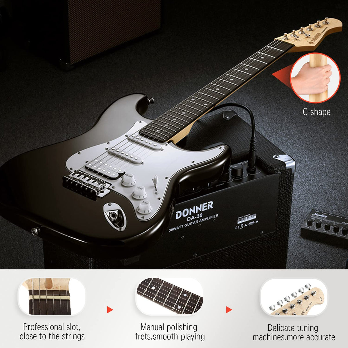 39 Inch Electric Guitar Beginner Kit Q2834