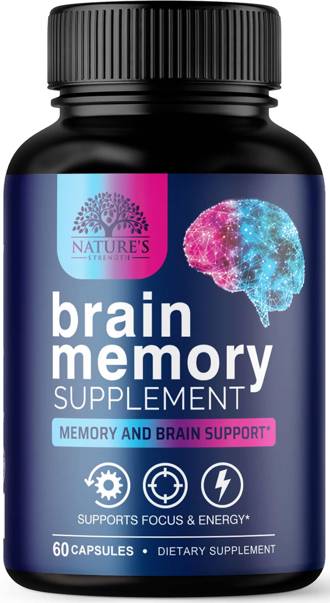 Brain Health Supplement with Bacopa, Phosphatidylserine & DMAE - 60 Capsules E564