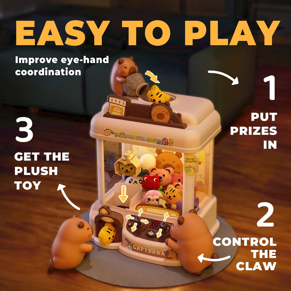 Claw Machine with 30 Starter Prizes W6507